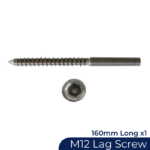 1x M12 x 160 - Lag Screw (Timber)