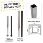 SQ50 HEAVY DUTY POSTS - 50.8X50.8MM SQUARE SS316 - 2MM WALL THICKNESS