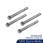 4x M8 x 100mm - Stainless Steel Dynabolts