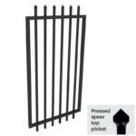 Security Fencing - Gate 1800H x 975W - Steel Spare Top Gate Black