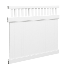 COMBINATION : FULL PRIVACY WITH VERTICAL SLAT TOPPER
PANEL